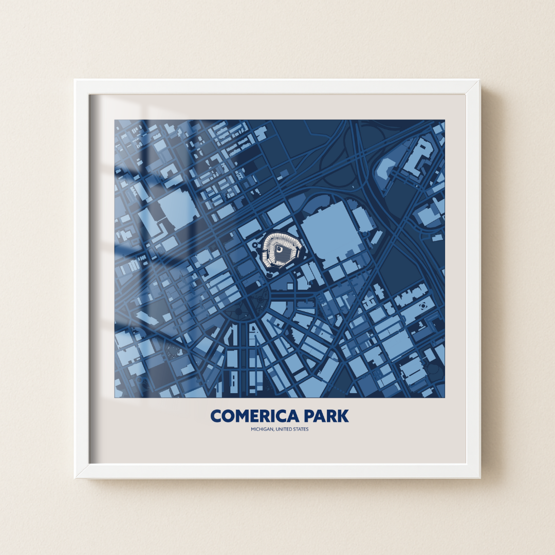 Comerica Park - Aerial Minimal