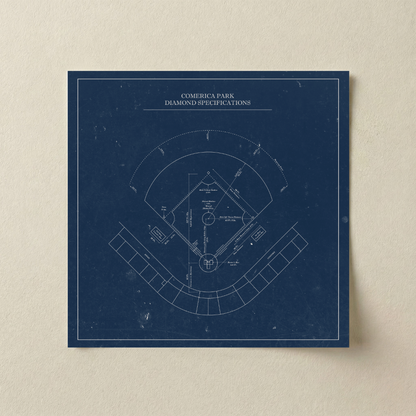 Comerica Park - Patent Art Minimal