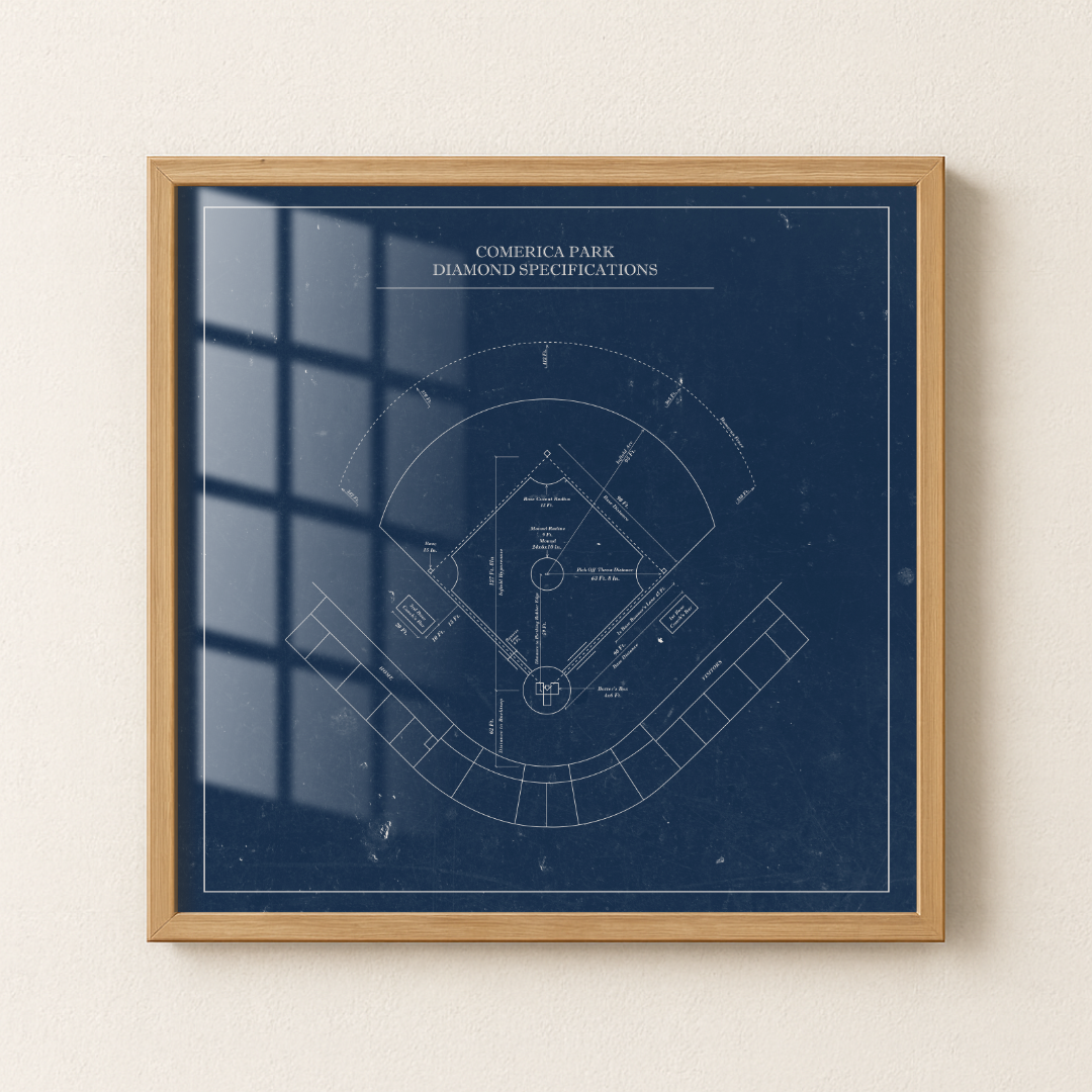 Comerica Park - Patent Art Minimal