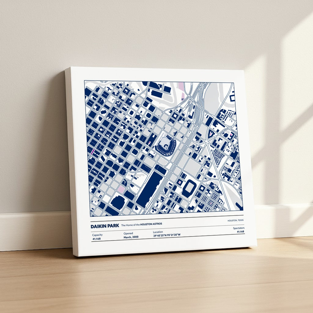 Daikin Park Stadium - City Map Light