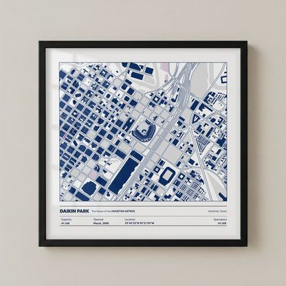 Daikin Park Stadium - City Map Light