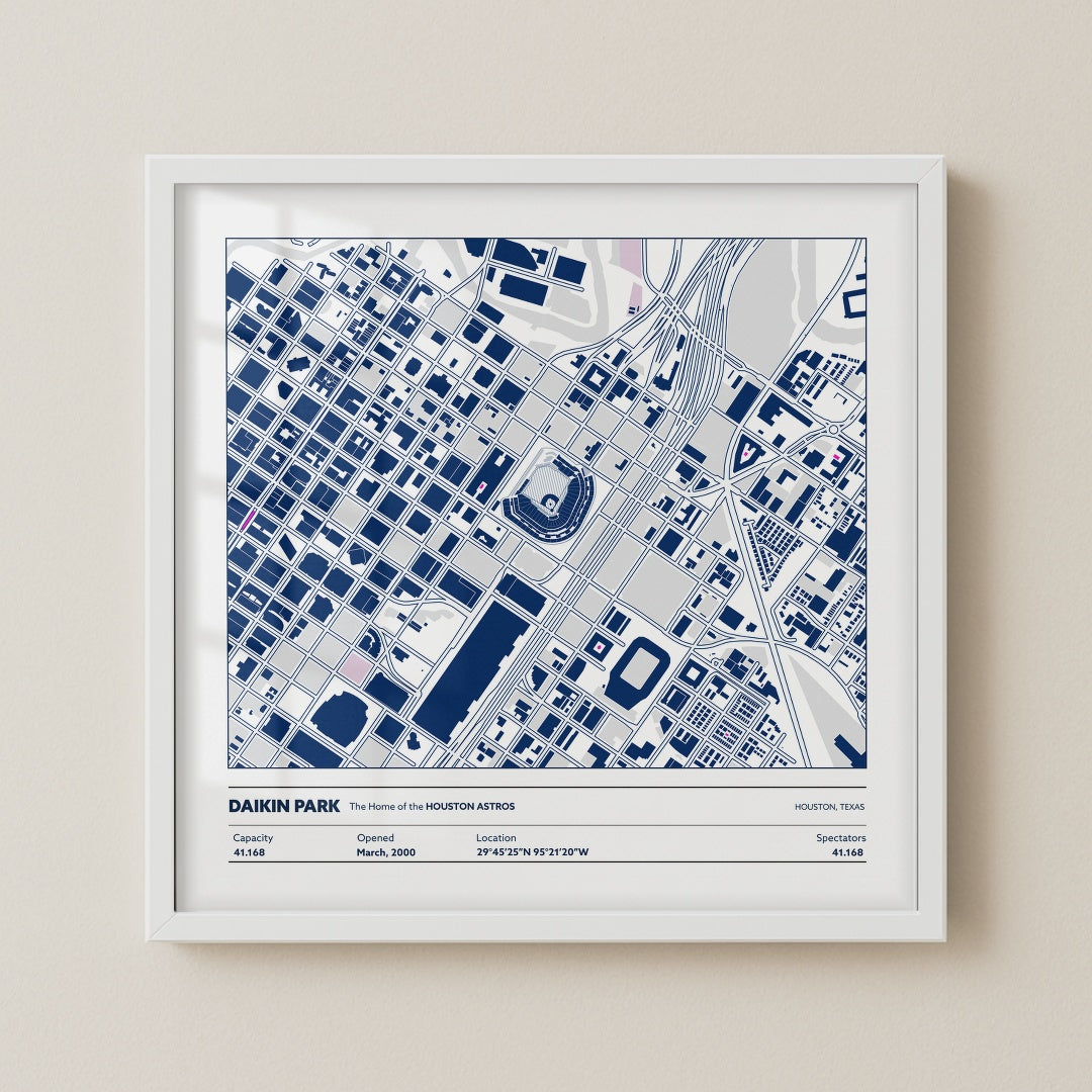 Daikin Park Stadium - City Map Light