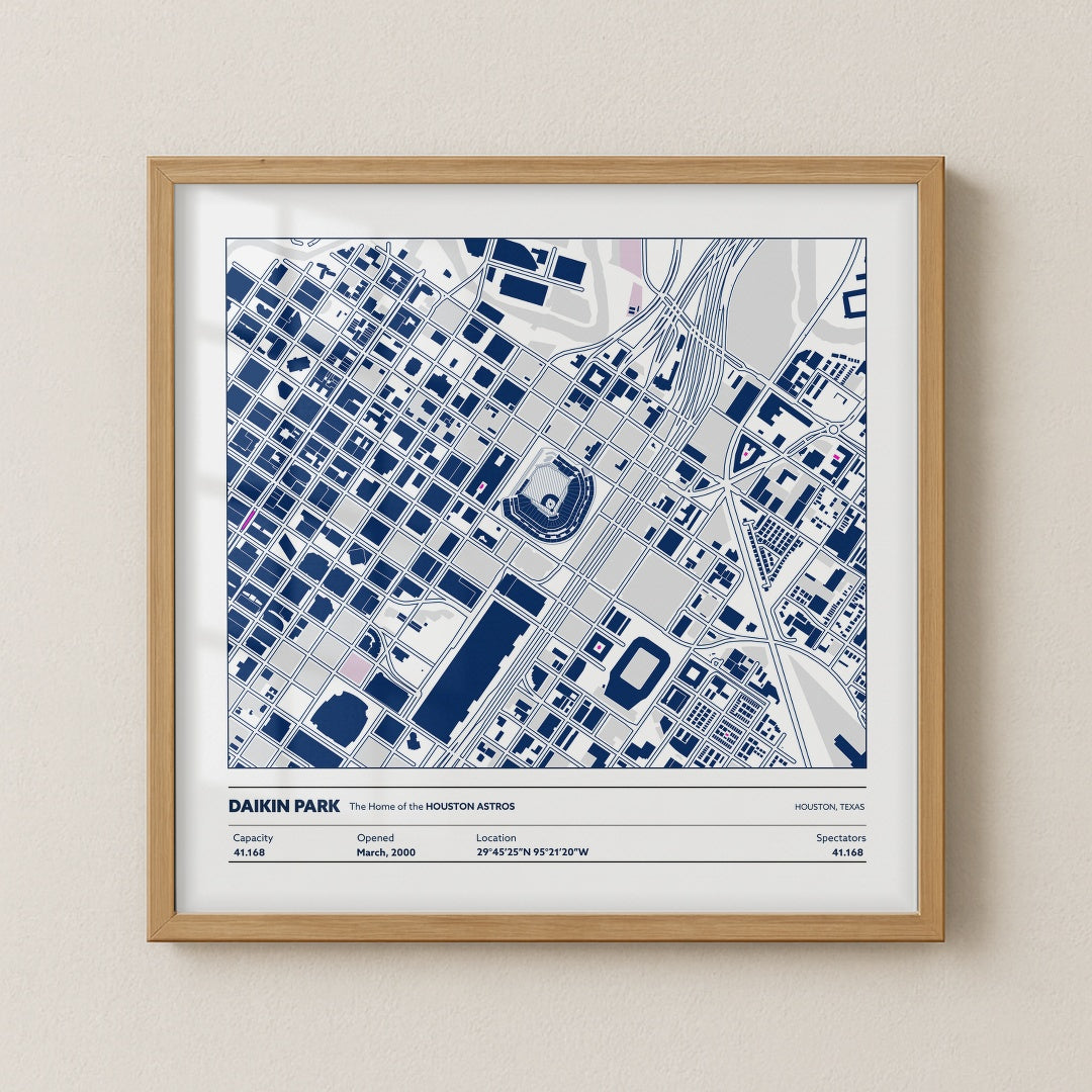 Daikin Park Stadium - City Map Light