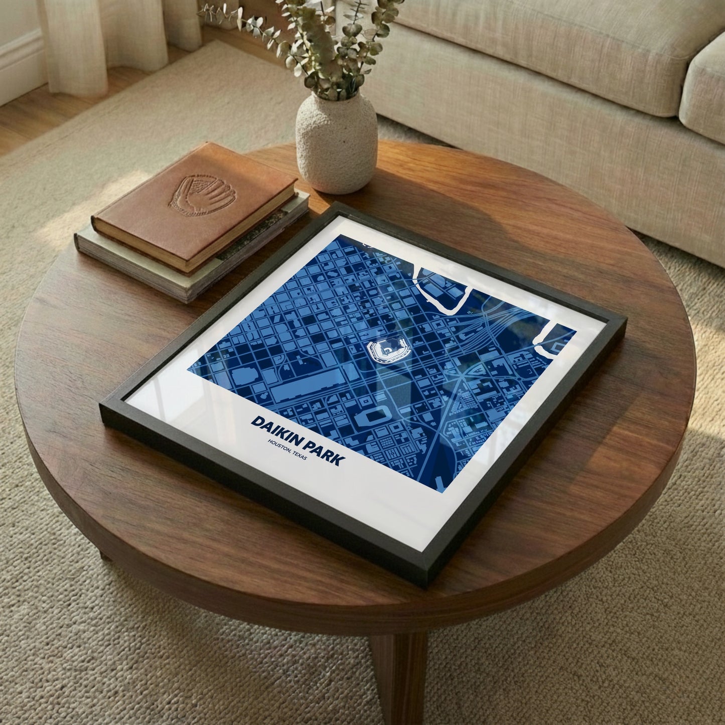 Daikin Park Stadium - City Map Dark