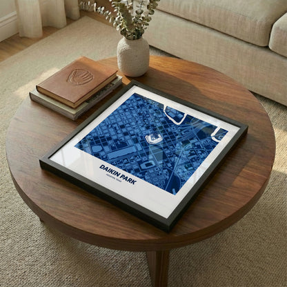 Daikin Park Stadium - City Map Dark