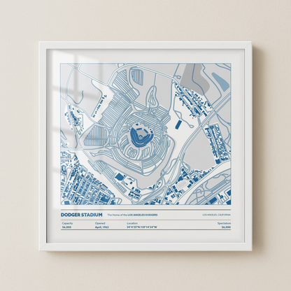 Dodger Stadium - City Map Light