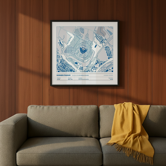 Dodger Stadium - City Map Light