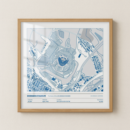 Dodger Stadium - City Map Light