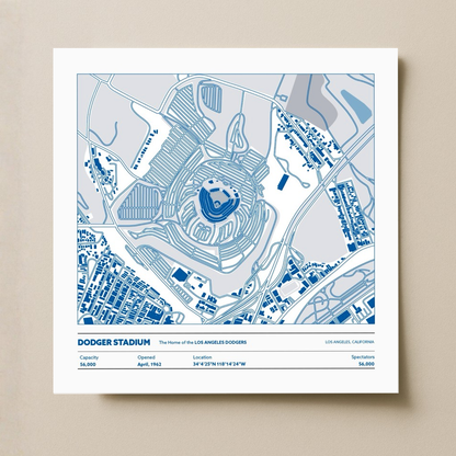 Dodger Stadium - City Map Light