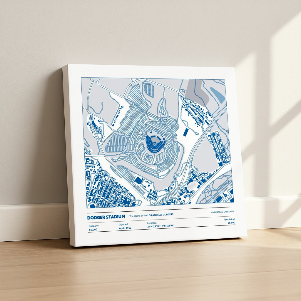 Dodger Stadium - City Map Light