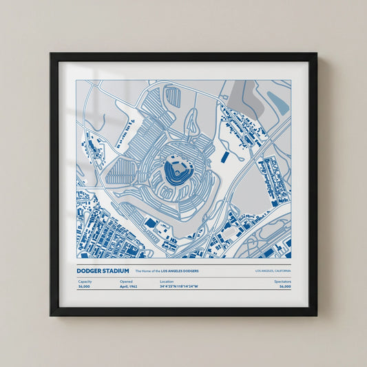 Dodger Stadium - City Map Light
