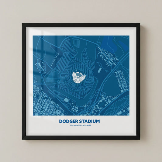Dodger Stadium - City Map Dark