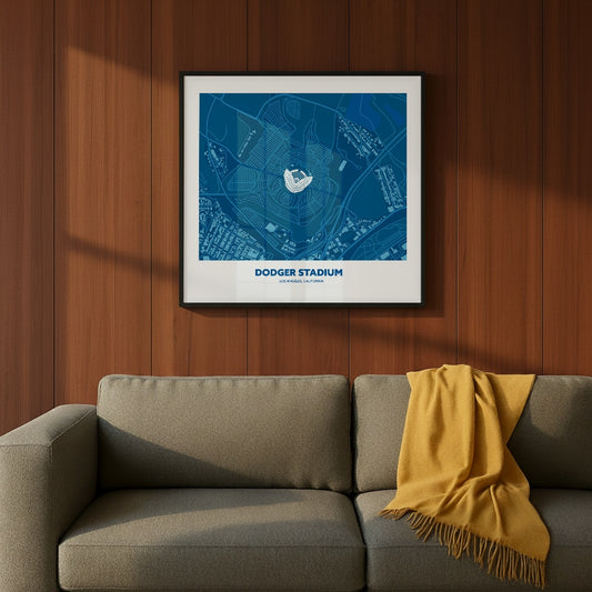 Dodger Stadium - City Map Dark