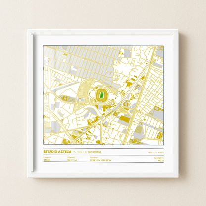Estadio Azteca Soccer Stadium - City Map Light