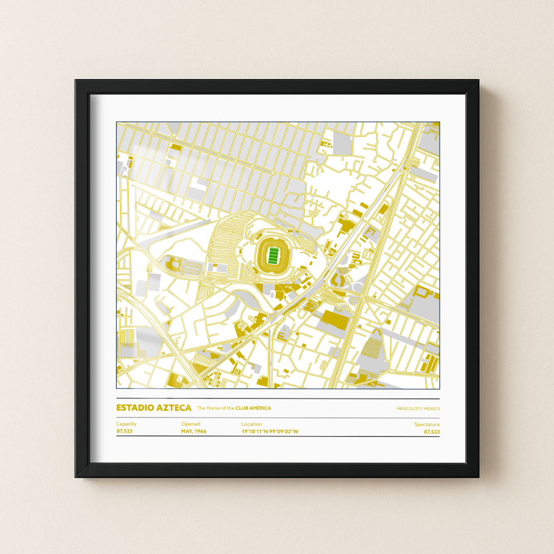 Estadio Azteca Soccer Stadium - City Map Light