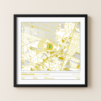 Estadio Azteca Soccer Stadium - City Map Light