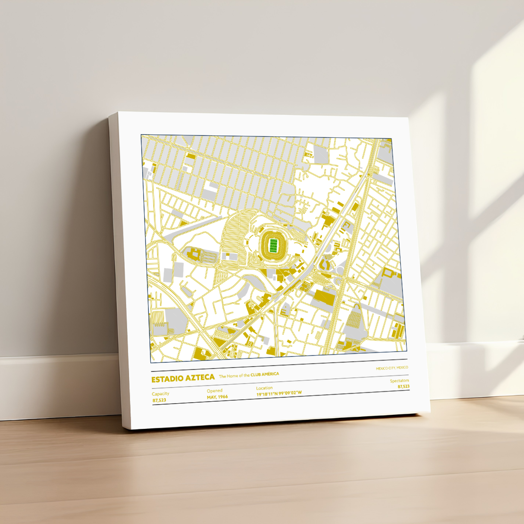 Estadio Azteca Soccer Stadium - City Map Light
