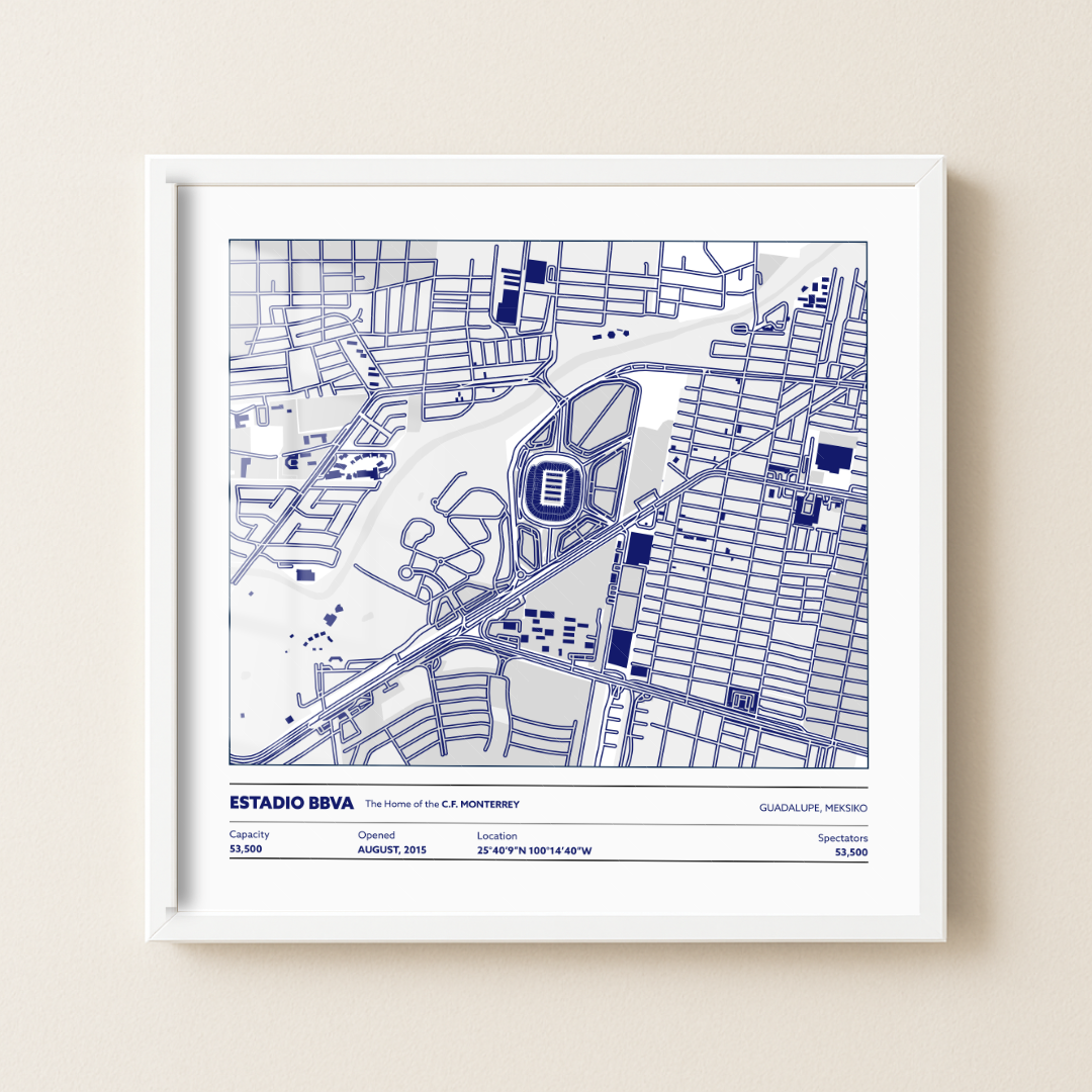 Estadio BBVA Soccer Stadium - City Map Light