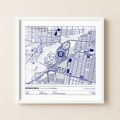 Estadio BBVA Soccer Stadium - City Map Light