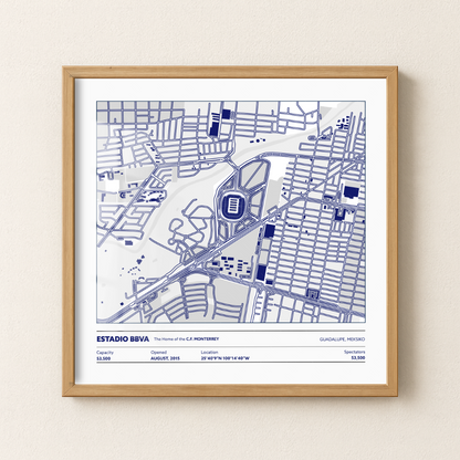 Estadio BBVA Soccer Stadium - City Map Light