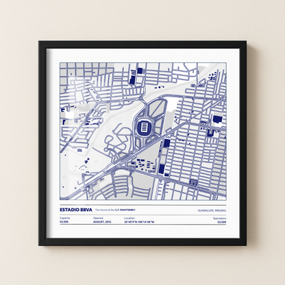 Estadio BBVA Soccer Stadium - City Map Light