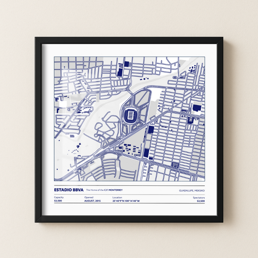 Estadio BBVA Soccer Stadium - City Map Light