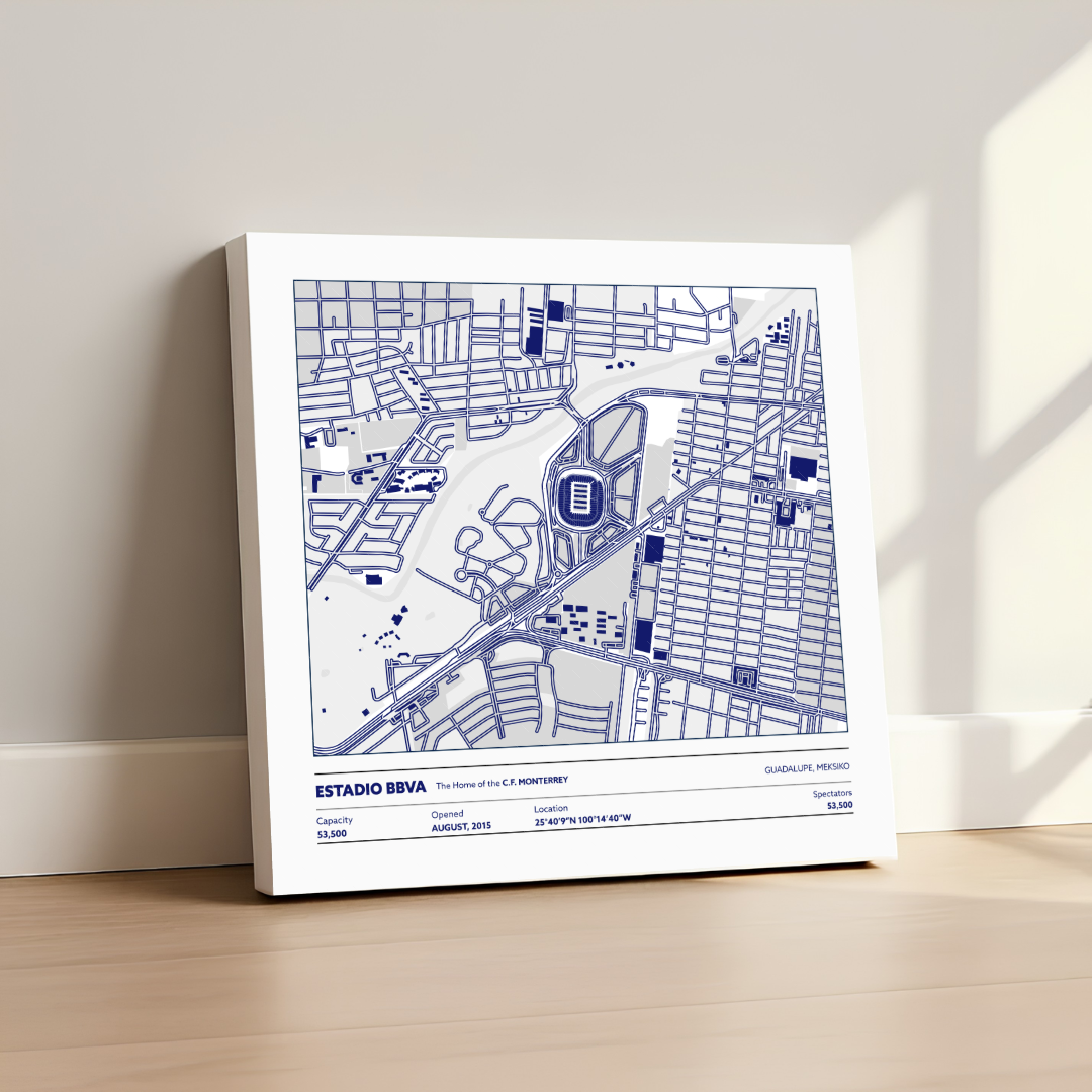 Estadio BBVA Soccer Stadium - City Map Light