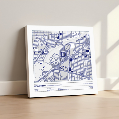 Estadio BBVA Soccer Stadium - City Map Light