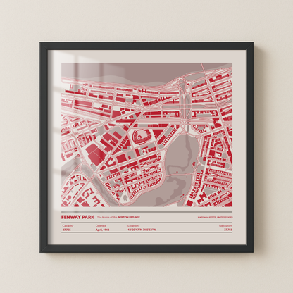 Fenway Park Stadium - City Map Light