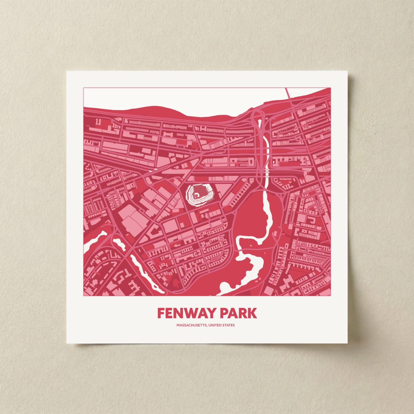 Fenway Park Stadium - Aerial Minimal
