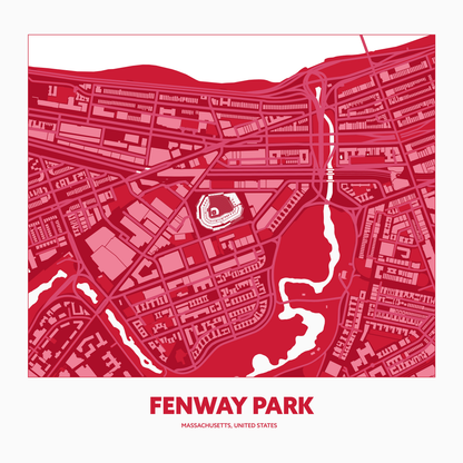 FENWAY PARK STADIUM Aerial - Minimal