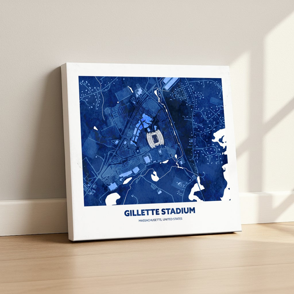 Gillette Stadium - City Map Dark