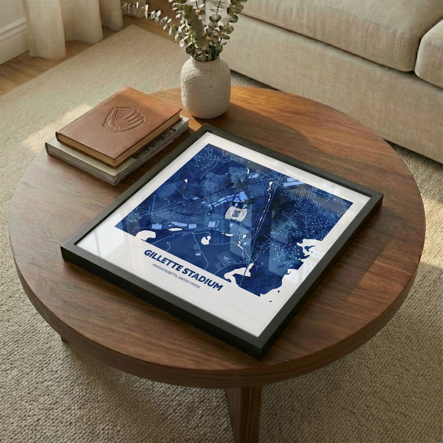 Gillette Stadium - City Map Dark