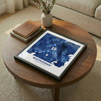 Gillette Stadium - City Map Dark