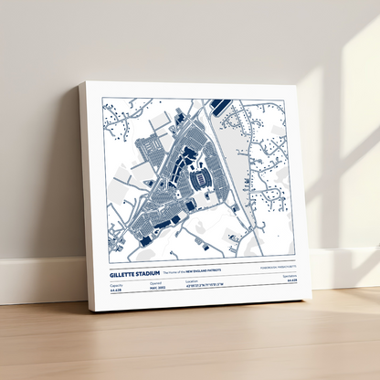 Gillette Soccer Stadium - City Map Light