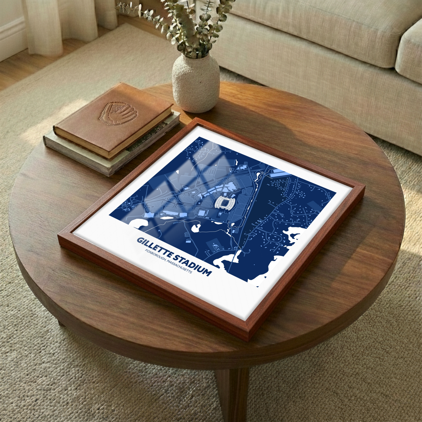 Gillette Soccer Stadium - City Map Dark