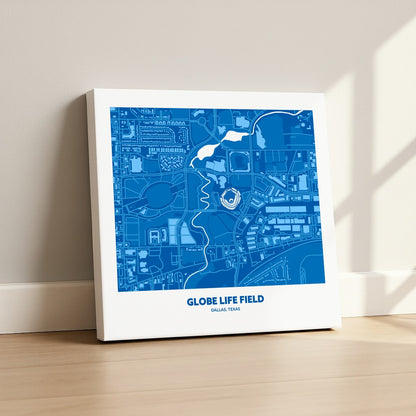 Globe Life Field Stadium - City Map Dark