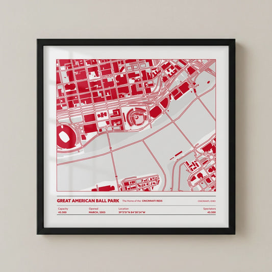 Great American Ball Park Stadium - City Map Light