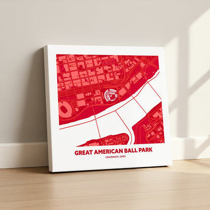 Great American Ball Park Stadium - City Map Dark