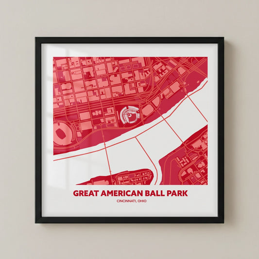 Great American Ball Park Stadium - City Map Dark