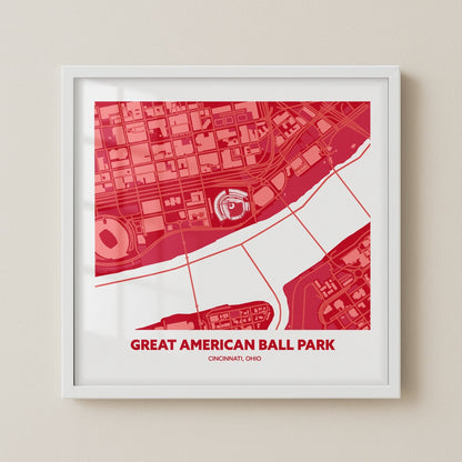 Great American Ball Park Stadium - City Map Dark