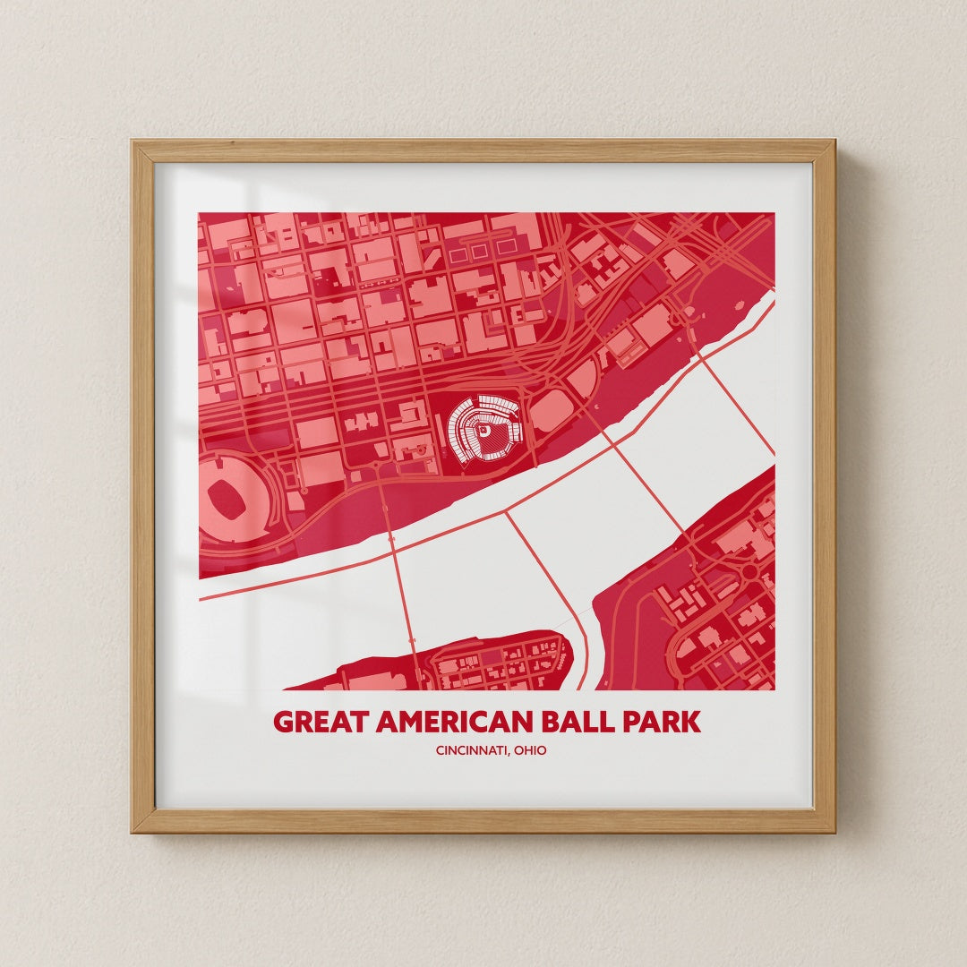 Great American Ball Park Stadium - City Map Dark