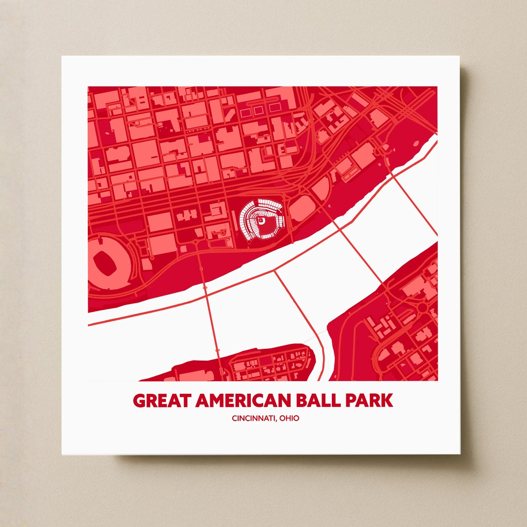 Great American Ball Park Stadium - City Map Dark