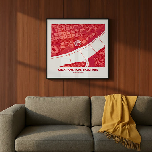 Great American Ball Park Stadium - City Map Dark