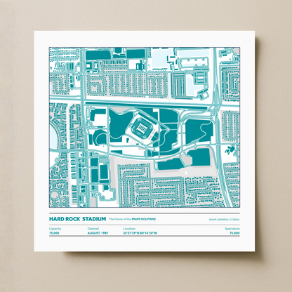 Hard Rock Soccer Stadium - City Map Light