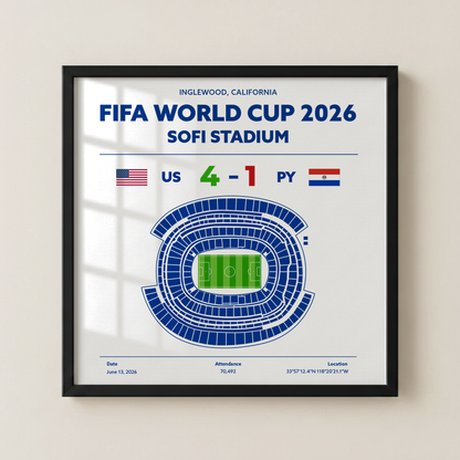 USvsPY - World Cup Soccer Poster