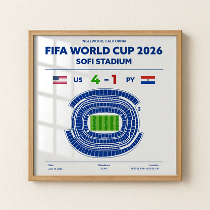 USvsPY - World Cup Soccer Poster