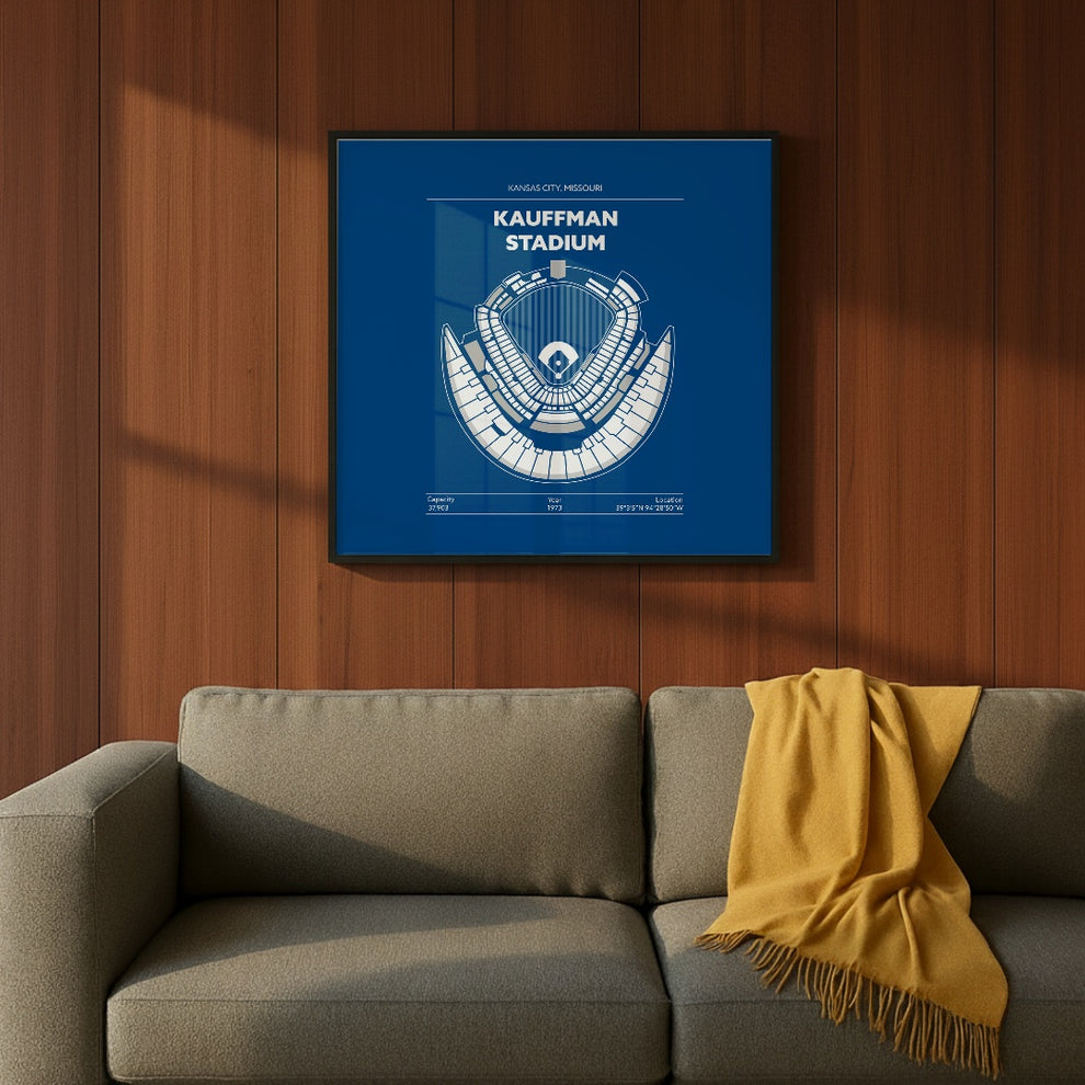 Kauffman Stadium - Classic Dark – Stadium Print Studio