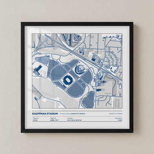 Kauffman Stadium - City Map Light
