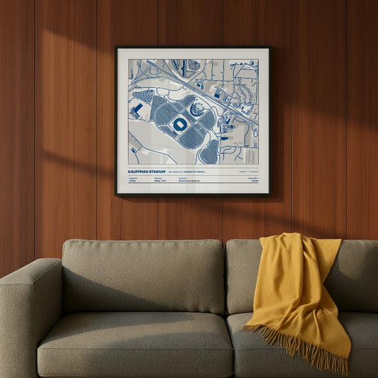 Kauffman Stadium - City Map Light
